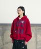 Unusedlab Heart Hotfix Zip-Up Hoodie [Red]