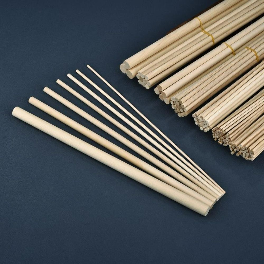 Toys Model Making Round Wooden Stick DIY Wood Handmade Round Wooden Rods DIY Durable Dowel