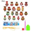 8/15/20Pcs Christmas DIY 2D Flat Acrylic Diamond Painting Ornaments Double Sided for Home Xmas Party Craft Decor
