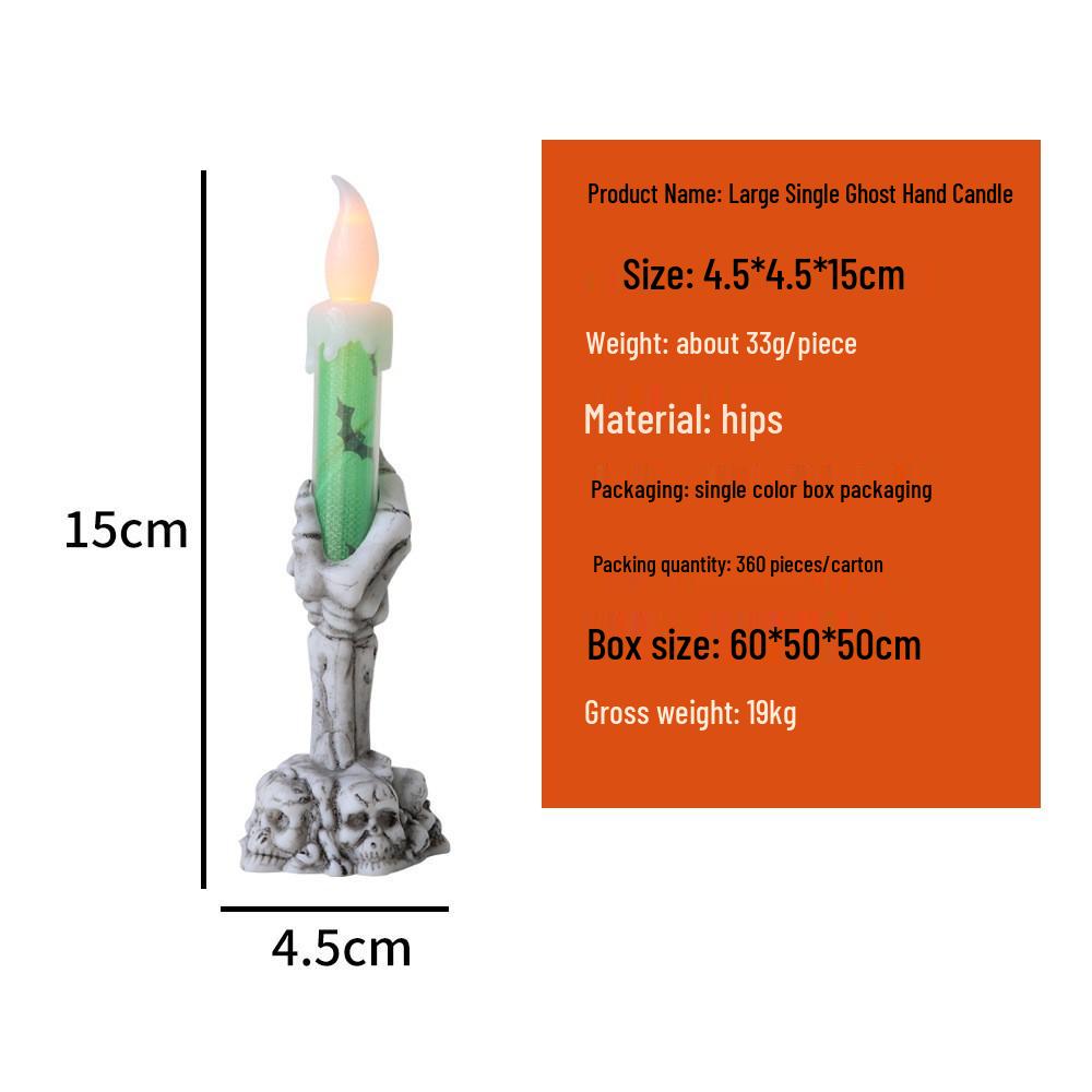 Halloween LED Ghost Hand Skull Candle Lamp Decoration