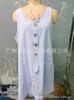 Women Sleeveless U-Neck Tank Dress Button Front Pocket Casual Loose Mini Dress