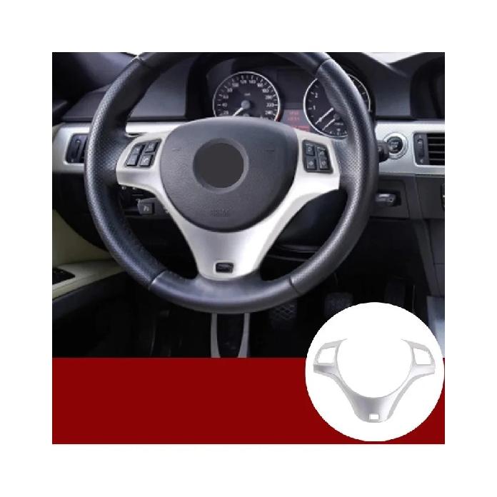For 2005-2012 BMW 3 Series E90 E92 ABS Matt Black Car Steering Wheel Frame Cover Trim Sticker Car Accessories para auto