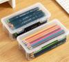 1PC/2/3/4/5PCS Storage box Transparent stationery pen Children's crayon pen bag Desktop storage and clutter