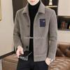 Men's Retro Woolen Lapel Jacket - Stylish & Versatile for Autumn/Winter
