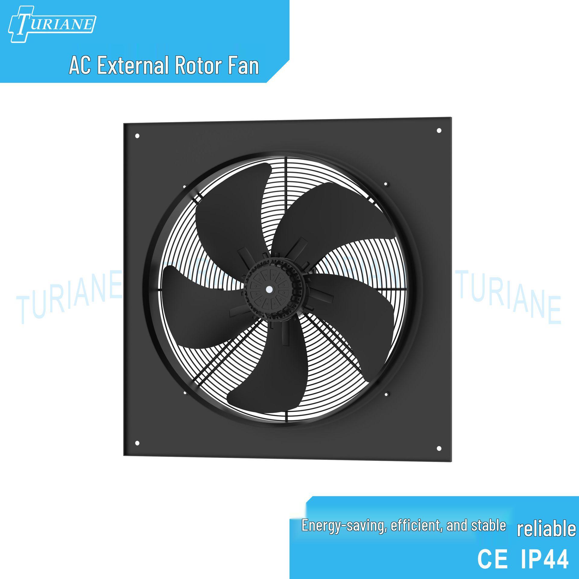 550 Industrial Axial Fan with External Rotor - AC Ventilation for Workshop Heat Exhaust
