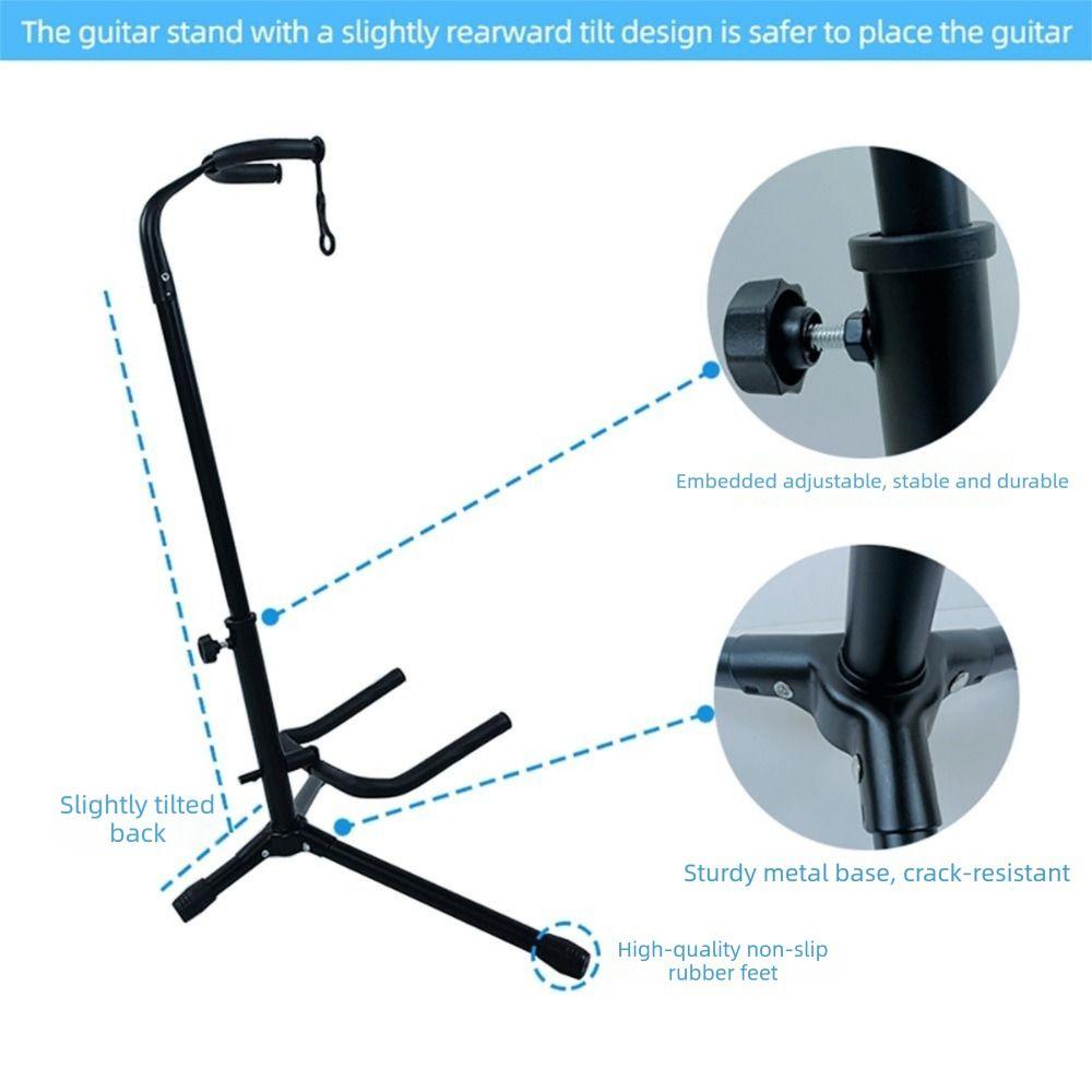 Non-slip Instrument Display Stand Steel Guitar Support Vertical Guitar Rack  Classical Guitar