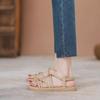 Platform Sandals Women's Summer 2025 New Versatile Flat Sandals Outer Wear Roman Shoes Casual Fashion Beach Shoes