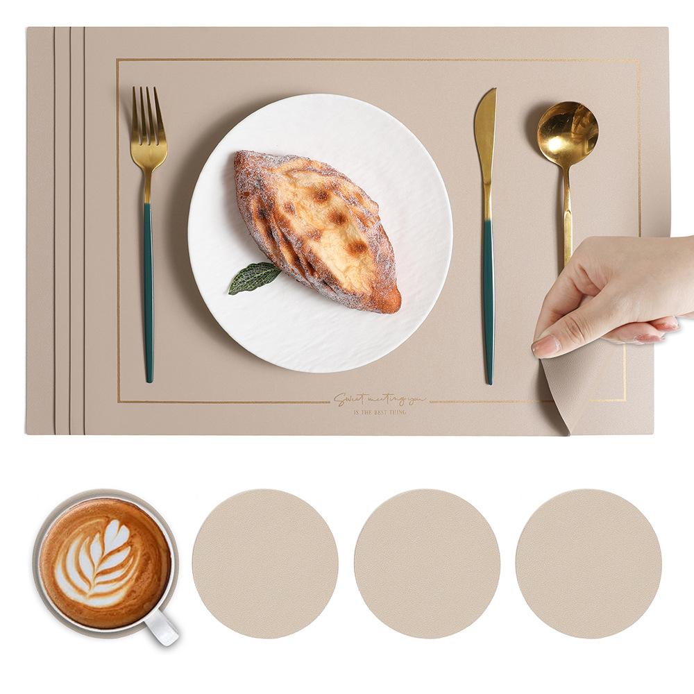 Nordic ins style square placemat waterproof and oil-proof western dining mat premium dining table mat hotel restaurant tray mat coaster