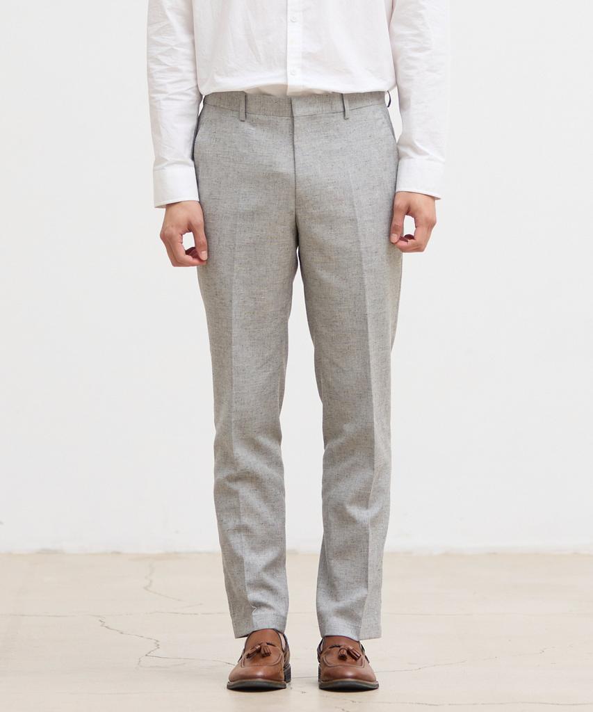 STCO Italy Marlane Linen Blend Formal Pants_Grey (Classic Fit)_Sslvb93Csg