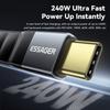 ESSAGER 0.125m 240W USB4.0 Full Function Data Cable Type-C To Type-C Charging Cord 40Gbps High Speed Transfer