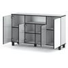 Chest Of Drawers Cabinet 140Cm Wardrobe White High Gloss