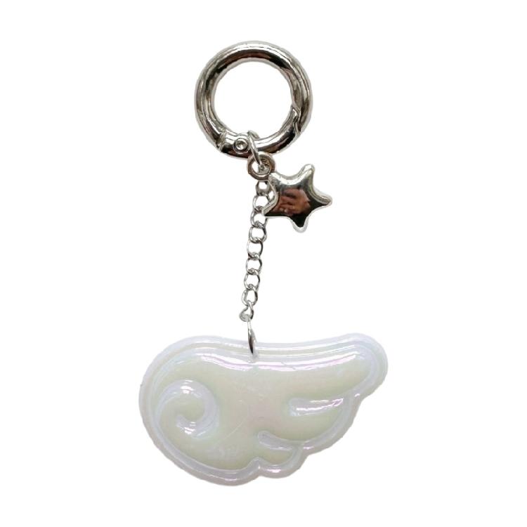 Delicate Acrylic Angel Wing Star Key Ring For Women Keys Organization Inspirational Pocket Charm Sentimental Present