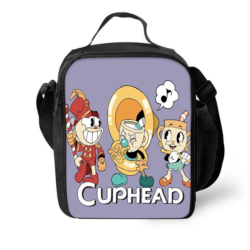 

Insulated Lunch Cuphead Bag School Snack Box Picnic Lunchbox Bag Kids Gift Xmas Style G