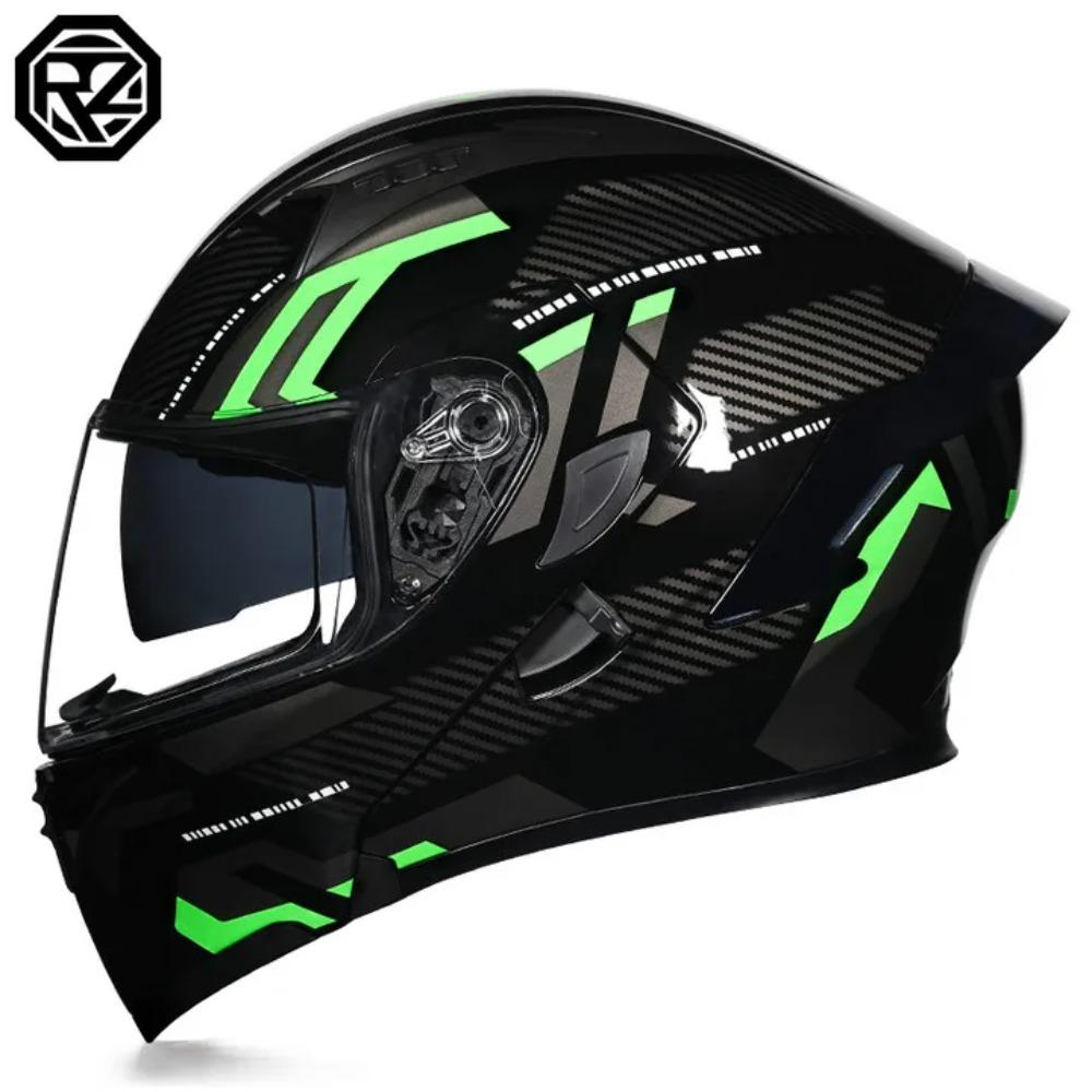 Capacetes de motocicleta Viseiras duplas Capacete modular Flip Up aprovado pelo DOT Casque moto racing casco abatible para moto