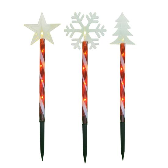 Yousheng 5 stk utendørs solenergi hagelys IP44 vanntett Ingen ledninger nødvendig Enkel installasjon Snowflake julepynt Stake lys