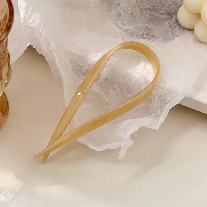 2023 Ny vintage U-formede hårnåler Utsøkt acetat hårklemme Mote gjør-det-selv-hårgrep Barrettes For kvinner Hårtilbehør Hodeplagg
