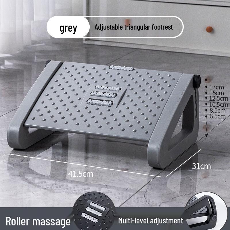 Adjustable Office Desk Footrest Pedal for Kids – Anti-Cross-Legging Support and Height Enhancer