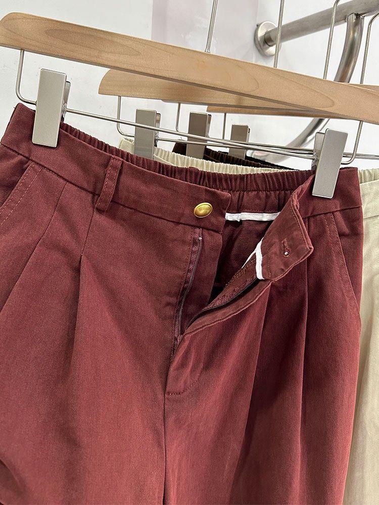 2025 Spring Korean Style Petite High Waist Slimming Carrot Pants for Women - Casual and Versatile