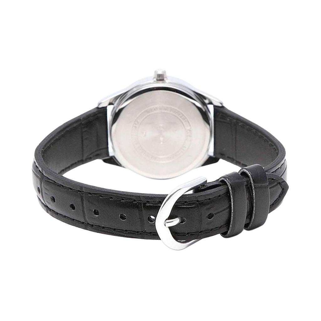 Casio Standard Series Versatile Classic Elegant Small Dial Waterproof Watch Quartz Movement Leather Strap Women watches Silver LTP-V005L-7B