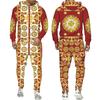 Trening pentru bărbați cu imprimeu 3D Phnom Penh auriu, stil hip hop, hanorac cu mânecă lungă, pantaloni, costum de primăvară toamnă, set de îmbrăcăminte sport pentru jogging pentru bărbați