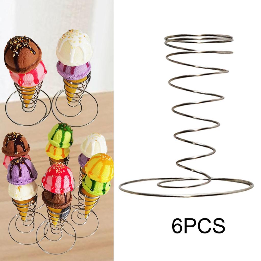 6x Ice Cream Holder Stand Decoration for Kitchen Wedding Anniversary Home