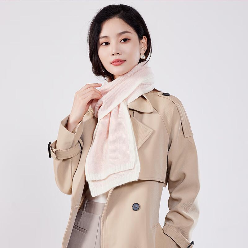 

Haoman Knitted Wool Cashmere Blend Scarf 21*165cm