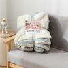 Winter Doppelschicht Korallenfleece & Lammwolle Einfarbig Decke