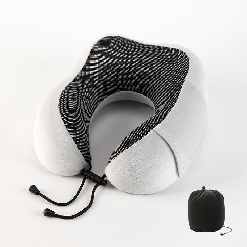 Portable U-Shaped Memory Foam Travel Neck Pillow - Perfect for Airplanes, High-Speed Rail, Office Naps & Cervical Support