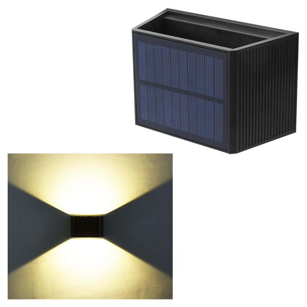 LED Solar Wall Lights Up Down Lighting Outdoor Solar Powered Sconce Waterproof Wall Lamp For Fence Stair Porch Patio Decoration