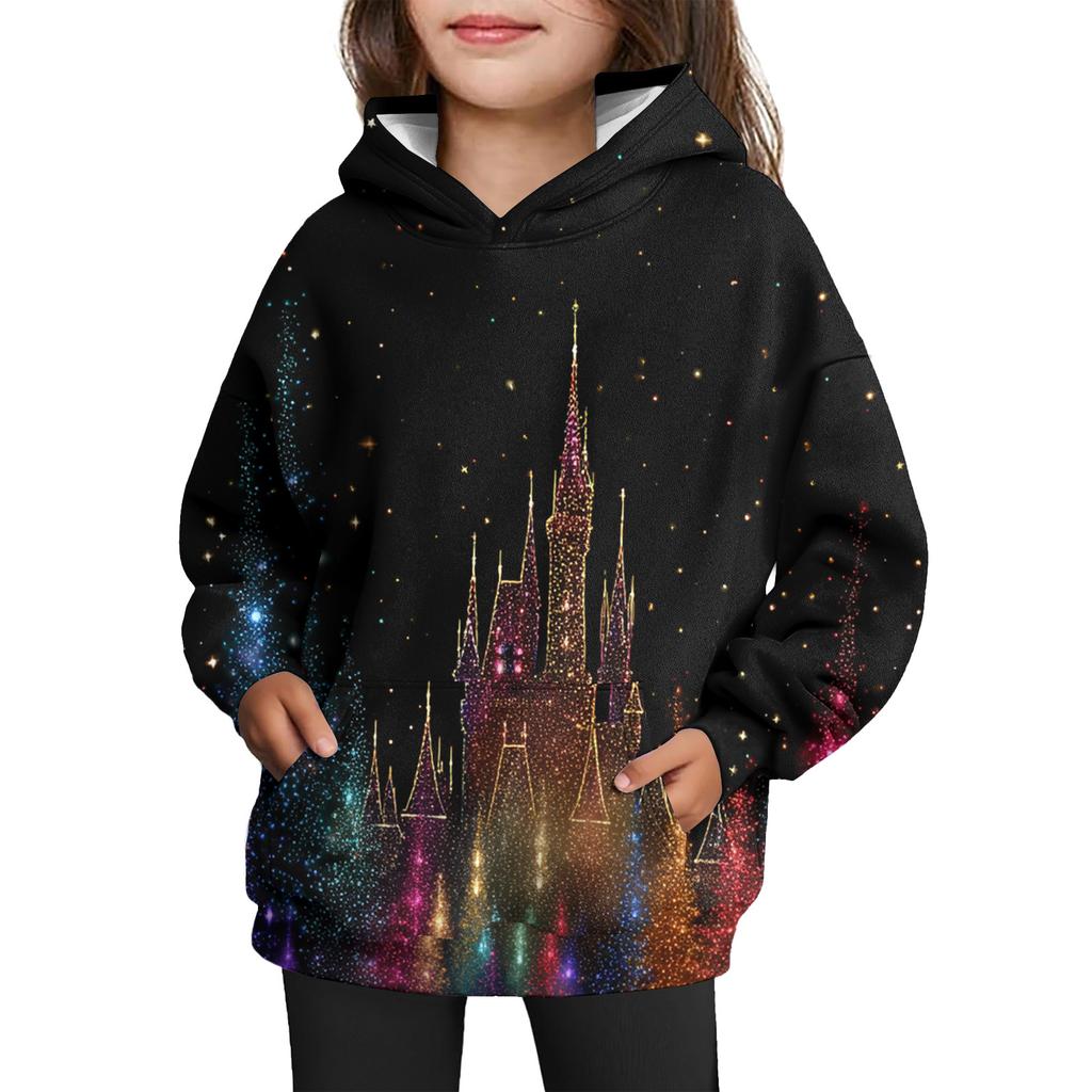 Dívčí mikina s kapucí a batikovaným vzorem - Pulovr s potiskem