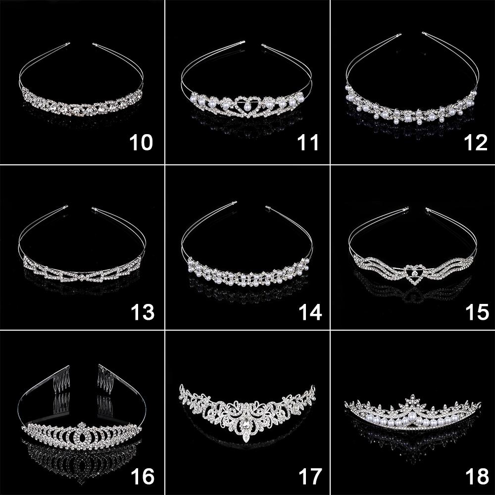 1pc Princess Crystal Crowns Bridal Tiaras Headband Kid Girls Love Prom Headpiece Wedding Party Hair Jewelry Accessiories Gift
