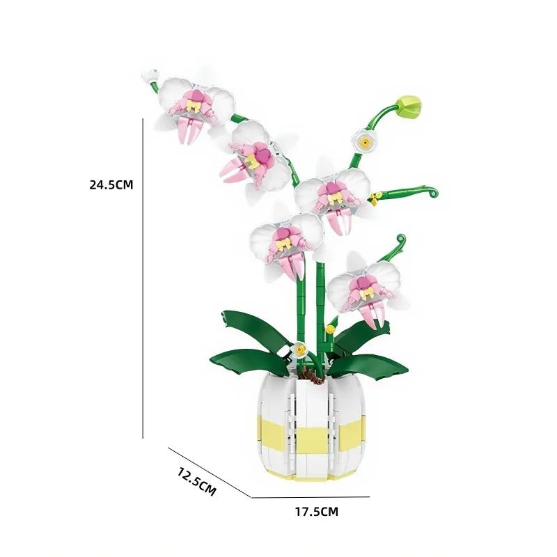 

Non-Toxic Knew Built Creative 3D Epiphyllum Potted Building Block Toy-Uplift Mood With Loveideal Holiday Gift For Childrendecorate Your Home in bag