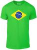 Brazil International T Shirt Mens Womens Tees Top - Support Your Country T-Shirt Mens Womens Tees Top Sport Flag Football