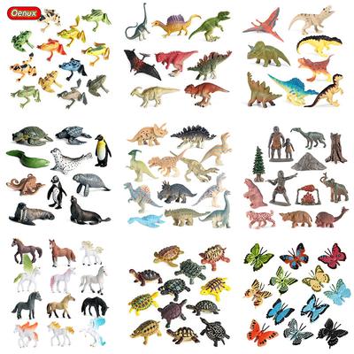 Oenux Solide Tiere Actionfiguren Wild Ozean Insekt Modell Set Dinosaurier Schmetterling Fisch Vogel Schildkröte Frosch Eidechse Figuren Kinderspielzeug