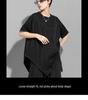 Summer Casual Irregular T-Shirt with Woven Stripes and Loose Short Sleeves