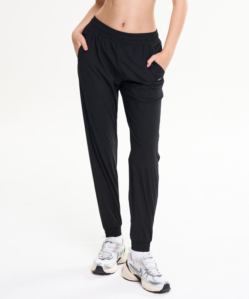 Leijibi [Summer] Airlight Stretch Running Sports Pants Workout Jogger Pants W Black