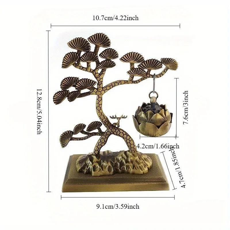 1 Pcs Pine Chinese Style Aromatherapy Ornaments Incense Tea Ceremony Hanging Stove Home Indoor Creative Decor