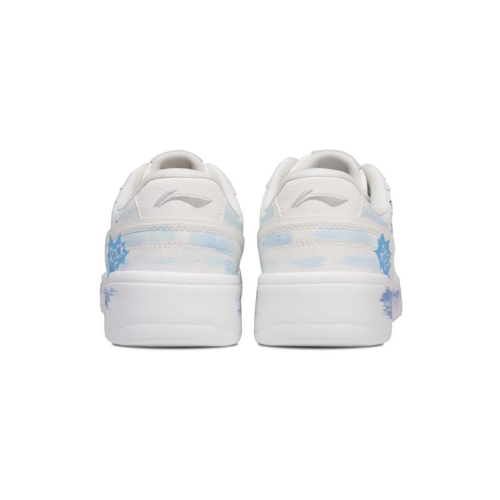 Li Ning Sourdough Waterproof Quick Dry Low top Skateboard Shoes Women's White Blue AGCU112-6(Team635-ROCK)