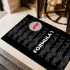 Bold White Logo Design Floor Mat Perfect for Foyer Living Rooms Outdoor Bedrooms Antislip Carpet Office Home Decor Spiritual Gift