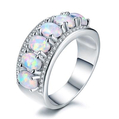 New Product 6 Oval Shaped Rings European and American Style High End Exaggerated Rings