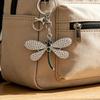 Tas Hanger Strass Libelle Bedel Zinklegering Sleutelhanger Hanger Gegalvaniseerde Afwerking Makkelijk Op te Hangen Karabinier Sleutelhouder