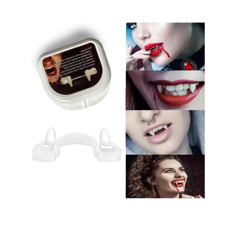 Zombie Vampire Teeth, Cosplay Props, Halloween Bloody Dentures, Costume Party Artifacts