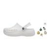 Crocs Baya Platform Clog EVA Clogs 4.1cm Women's White 208186-100