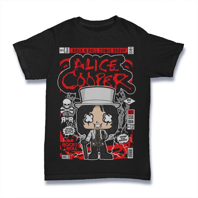 

Alice Cooper Pop Culture Action Figure Rock Classic T-Shirt Shirt Tee Man Woman 3XL