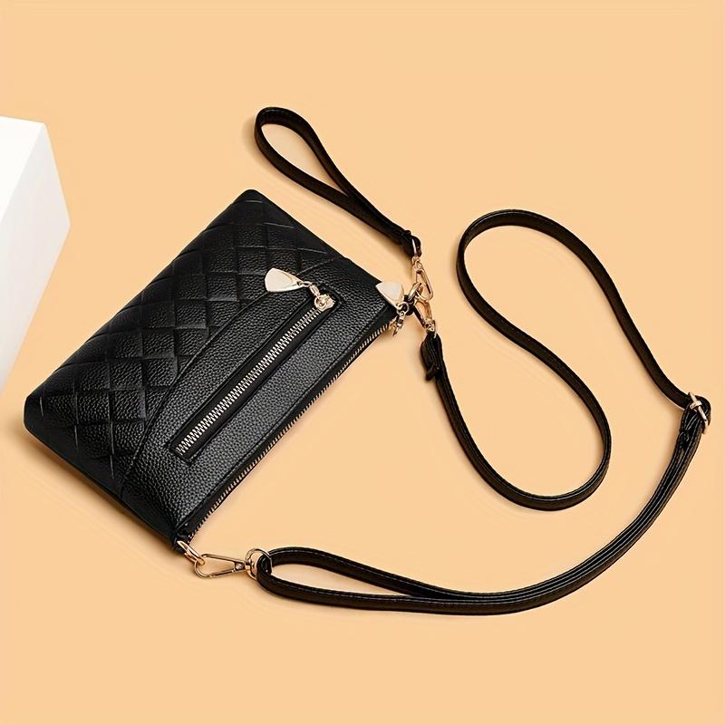 Flower Printed Crossbody Bag, Women's Multi Zipper Clutch Wallet, Fashion Shoulder Purses For Daily Use
