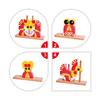 Classic World Lion Uniblocks 3D Stacking Stacking Threading Wooden Building Half Boys and 18 2 Years Baby Baby Shower Kindergarten Entrance Birthday