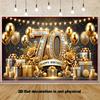 2D 1 bucată special concepută pentru celebrarea celei de-a 70-a aniversări, cu trandafiri aurii și baloane. Potrivit pentru familii.