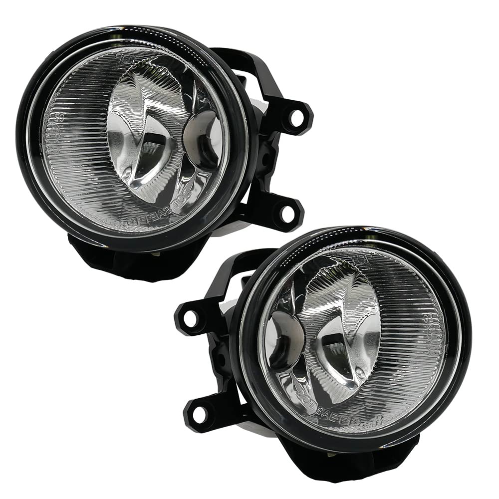 Replacement Fog Lamp Glass Lens Unit for Toyota Vehicles with Adjustable Beam Heat Replaces OEM LED Fog Lights with Aftermarket Parts Axis, Resistant,