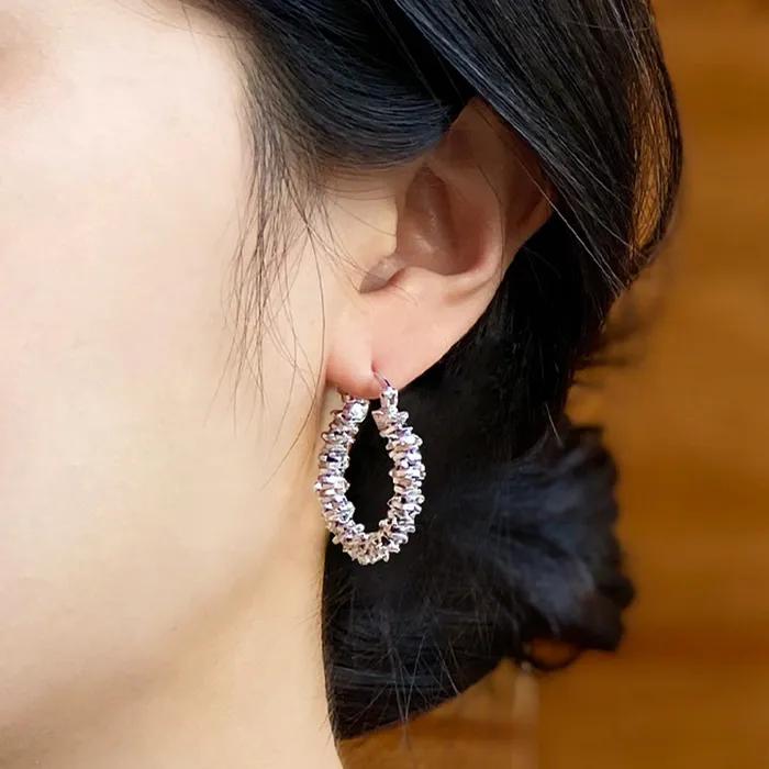 Bling Texture Hoop Earrings PYBE0123
