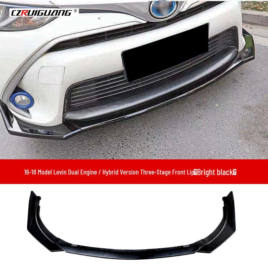Toyota Levin 17-18 Front & Rear Body Kit: Modified Splitter, Bumper Lip, Spoilers, and Side Skirts.